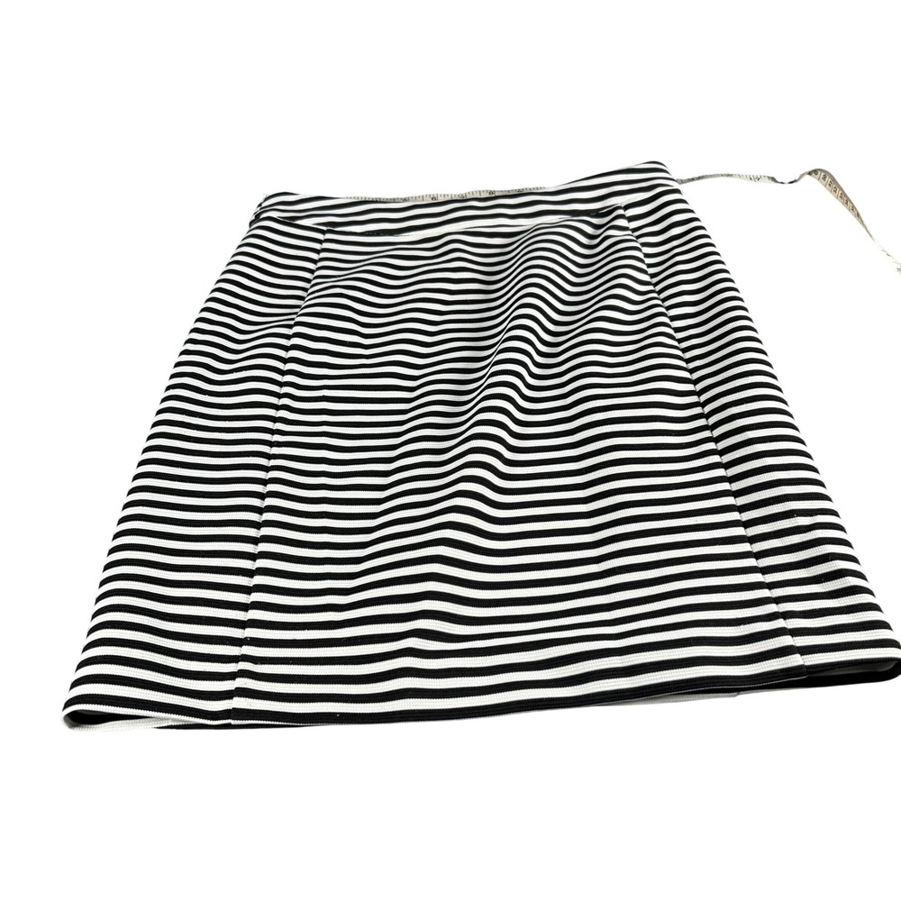 41 Hawthorn Mini Skirt Womens S Black White Modern Striped Textured Knit career